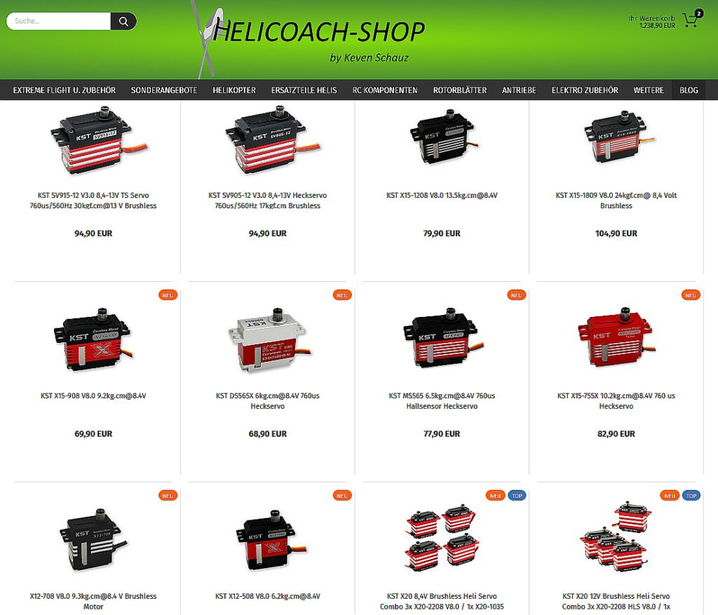 Nur ein Teil des neuen Sortiments