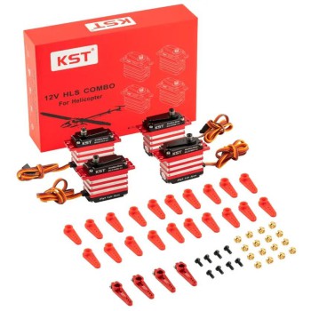 Preview: KST X20 12V Heli Servo Combo 3x X20-2208 HLS V8.0 / 1x X20-1035 HLS V3.0