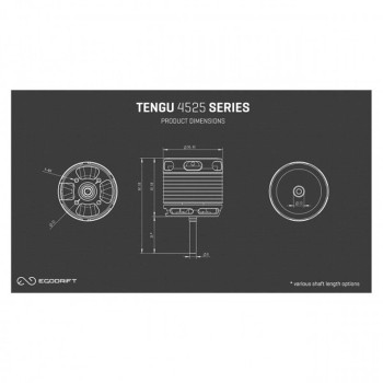 Preview: Egodrift  Tengu 4525HS / 515KV 6mm Welle