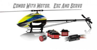 XLPower 550 Combo m. Servos, Motor, Regler u. Blätter (inkl. Heckandruckrolle XL52T29 und Klemmung XL52T26)
