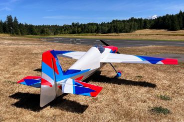 Extremeflight RC 104" Laser V2 Weiss/Blau/Rot/Silber - ARF
