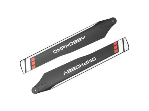 OMPHOBBY M1 Rotorblätter 125mm hart - orange # OSHM1032