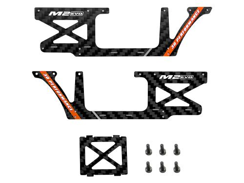 OMPHOBBY M2 EVO Carbon Rahmenplatten Set orange # OSHM2326O