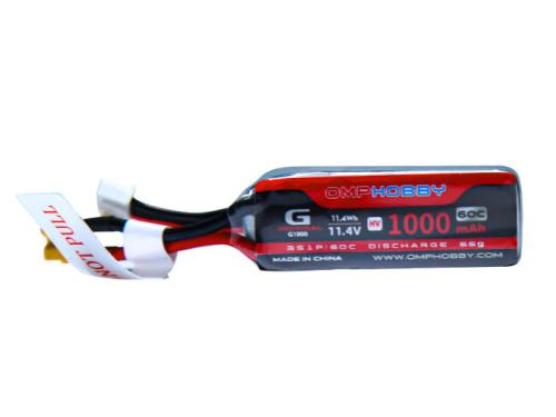 OMPHOBBY HV LiPo Akku 3S 11,4V 1000mAh 60C