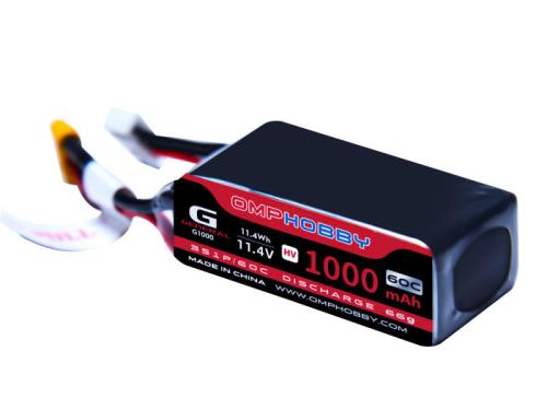 OMPHOBBY HV LiPo Akku 3S 11,4V 1000mAh 60C