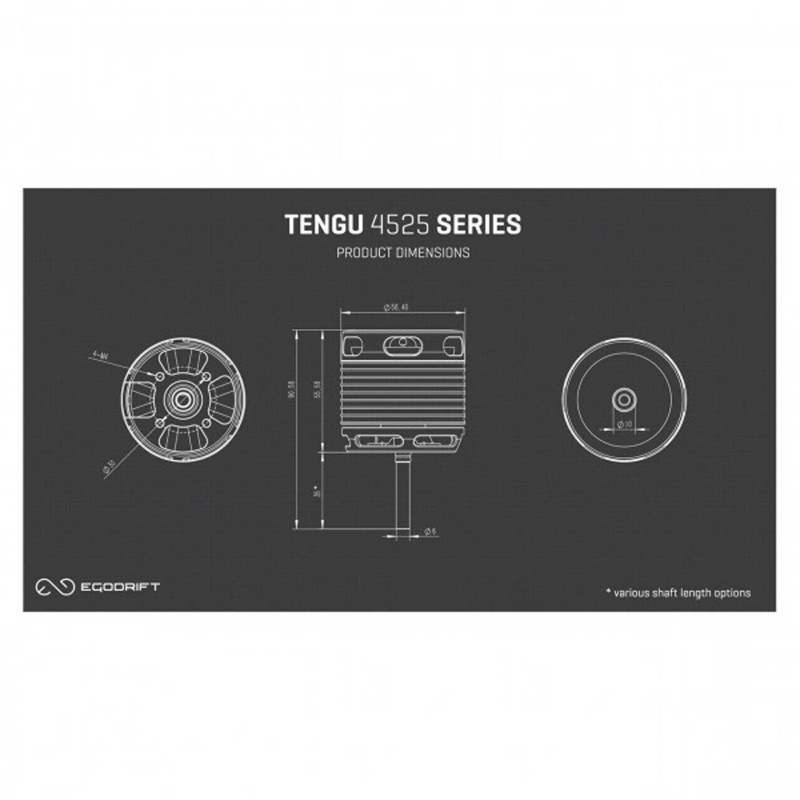 Egodrift  Tengu 4525HS / 515KV 6mm Welle