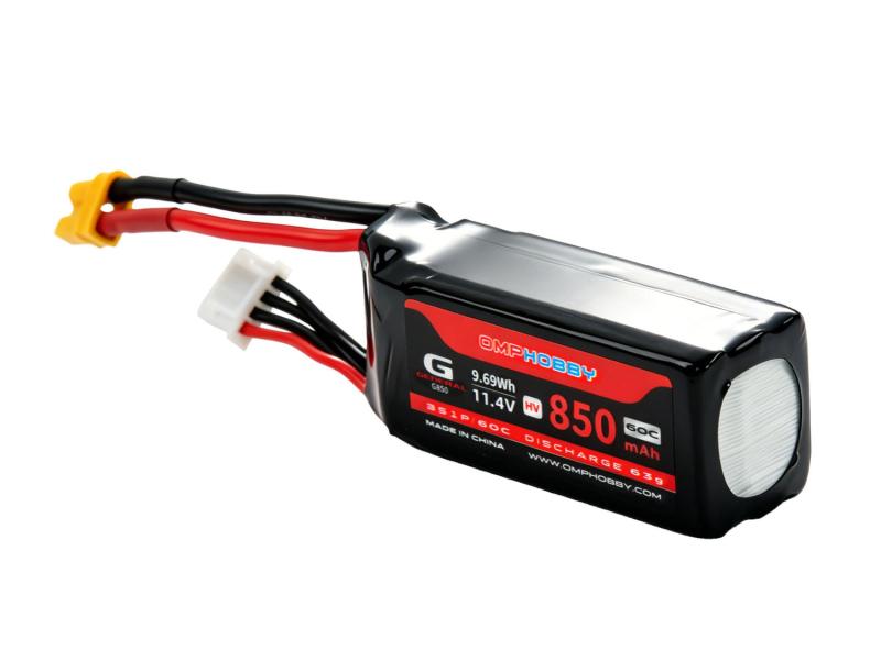 OMPHOBBY HV LiPo Akku 3S 11,4V 850mAh 60C # OSHM2514