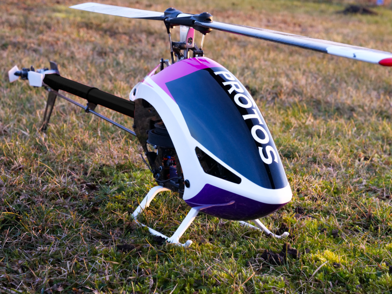 XLPower/MSH Prôtos 380 Standard Kabinenhaube Lila Pink Weiss