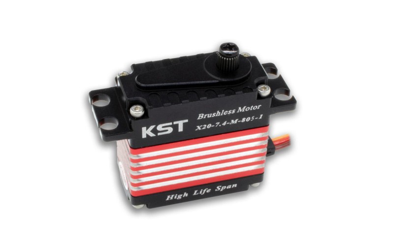 X20-7.4-M-805-1 HLS (High Life Span) 12Kg/cm@ 8.4 Volt  760us/560Hz Brushless Hallsensor Heckservo