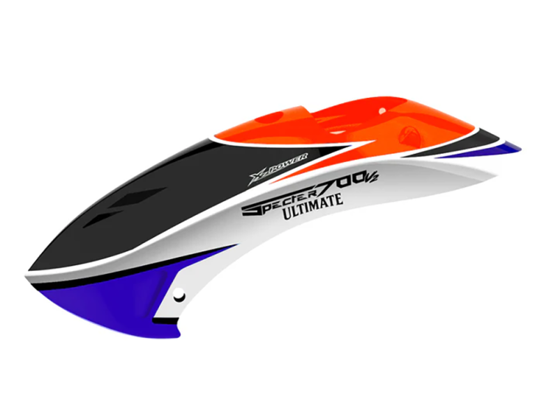 XLPower - Specter 700 Nitro Kabinenhaube Orangerot Blau