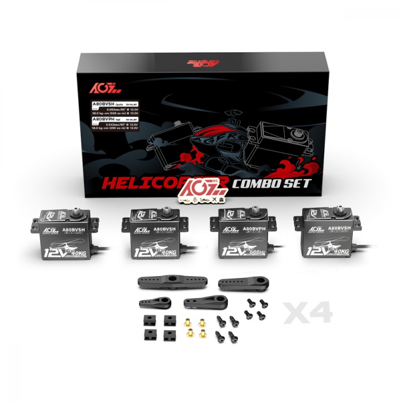 AGF-RC A80 12V Heli Combo (3x A80BVSH, 1x A80BVPH)