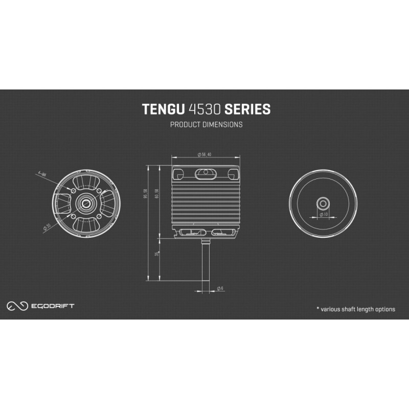 Egodrift Tengu 4530HS / 510KV 6mm Welle