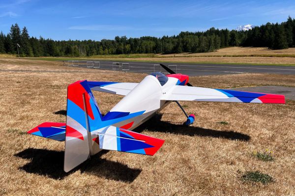 Extremeflight RC 104" Laser V2 Weiss/Blau/Rot/Silber - ARF
