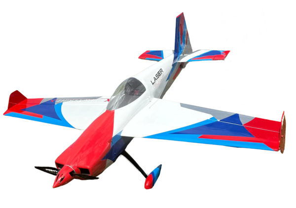 Extremeflight RC 67" Laser Weiss/Blau/Rot/Silber - ARF