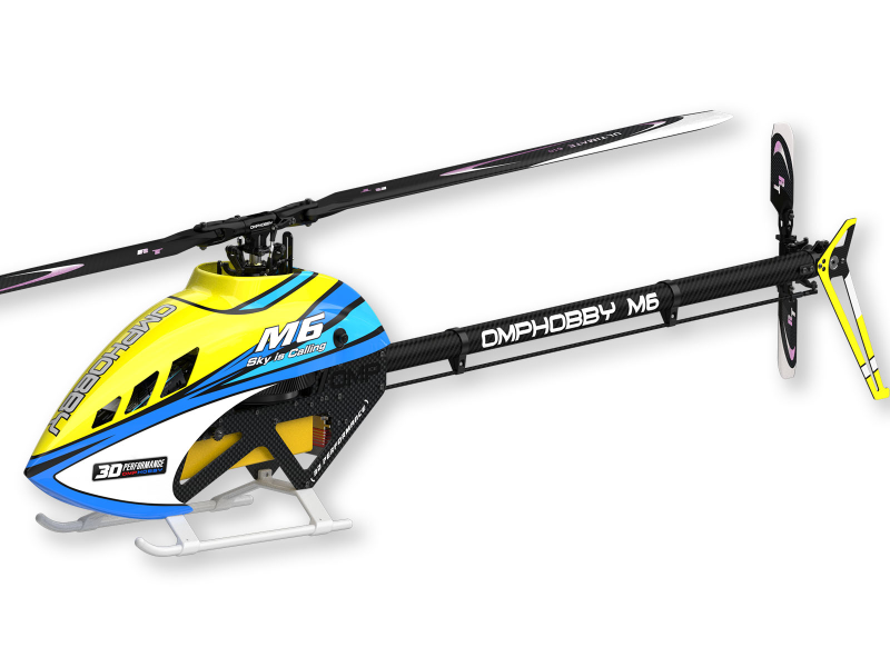 OMPHOBBY OMP Heli M6 KIT 600 Helikopter mit RT Rotorblätter # OSHM606Y Gelb
