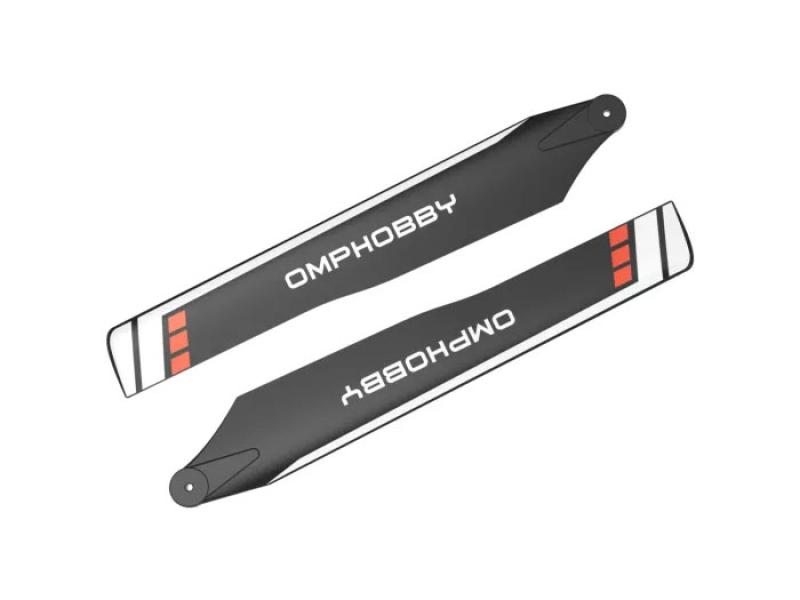 OMPHOBBY M1 Rotorblätter 125mm hart - orange # OSHM1032