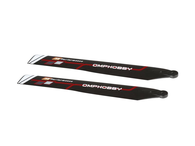 OMPHOBBY M1 EVO Rotorblätter 125mm hart - rot # OSHM1209R