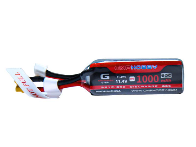 OMPHOBBY HV LiPo Akku 3S 11,4V 1000mAh 60C