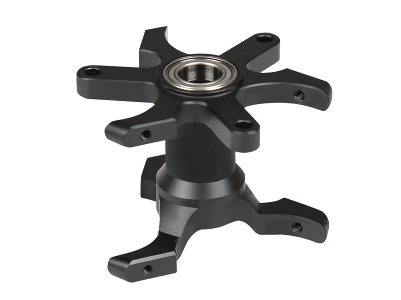 OMPHOBBY M4 / M4 MAX Alu Hauptwellen / Servohalter (schwarz) # OSHM4003B