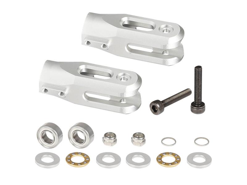 OMPHOBBY M4 Alu Hauptrotor Blatthalter Set (silber) # OSHM4009S