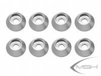 XLPower - M3 Alu CNC Finishing Caps Unterlegscheiben (8x) silber