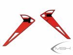 XLPower/MSH Prôtos 700 Heckfinnen-Aufkleber - neon rot