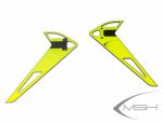 XLPower/MSH Prôtos 700 Heckfinnen-Aufkleber - neon gelb