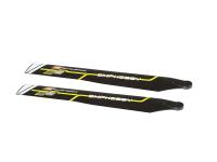 OMPHOBBY M1 EVO Rotorblätter 125mm hart - gelb # OSHM1209Y