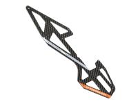 OMPHOBBY M4 Carbon Hauptrahmenplatte links orange # OSHM4014O-L