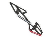 OMPHOBBY M4 Carbon Hauptrahmenplatte links rot # OSHM4014R-L